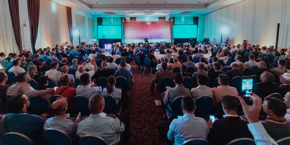 The audience at a conference.